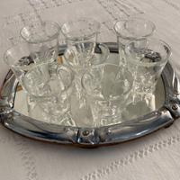 BICCHIERINI LIQUORE CON VASSOIO - VINTAGE