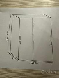 Armadio a 2 ante scorrevoli