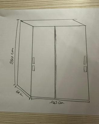 Armadio a 2 ante scorrevoli