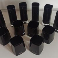 SET BICCHIERI VETRO NERO 