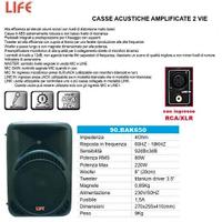 Casse attive LIFE 220 Watt cadauna .