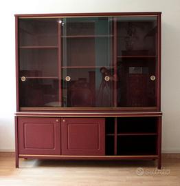 Credenza o libreria a due corpi pelle di Mascagni