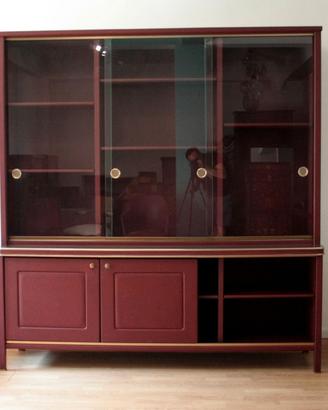 Credenza o libreria a due corpi pelle di Mascagni