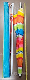 Ombrellone da mare/piscina multicolor