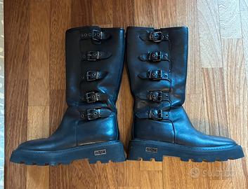 Stivali pelle nera donna Cult Skin n. 38