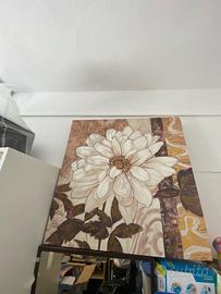 Quadro moderno “Le manie “grande fiore bianco 