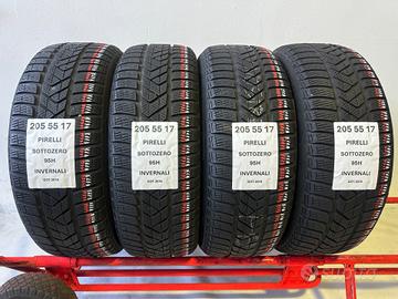 4 gomme 205 55 17 Pirelli Invernali