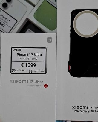 XIAOMI 17 ULTRA 5G 512GB nuovo
