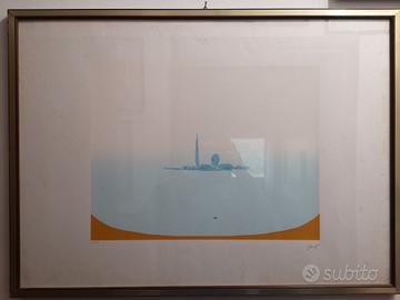 Virgilio Guidi (1891-1984). Marina. Serigrafia. 