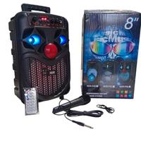 Cassa bluetooth portatile karaoke 300 watt pmpo 