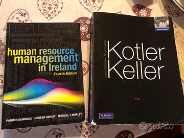 Libri Human resource management e Kotler Keller