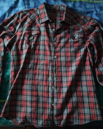 Camicia K-Kurt a quadri rossa e nera - Taglia 44