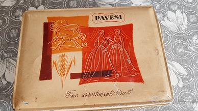 scatola vintage  in latta    Pavesi    