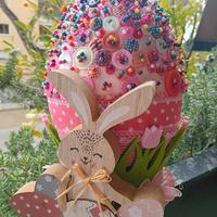 CENTROTAVOLA PASQUALE FATTO A MANO.🌺🥚🐰🎩🩷🐾