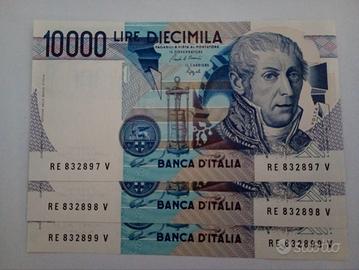 serie di 10.000 lire A. Volta