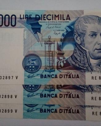 serie di 10.000 lire A. Volta