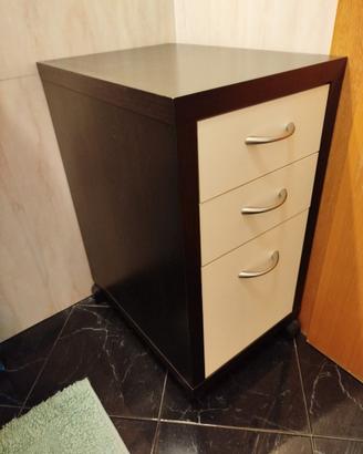Mobile con cassetti e ruote cm 37x50x70h