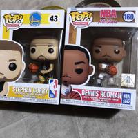 Lotto funko pop nba stephen curry e rodman 160
