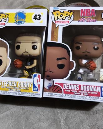 Lotto funko pop nba stephen curry e rodman 160