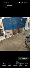 letto in ferro blu