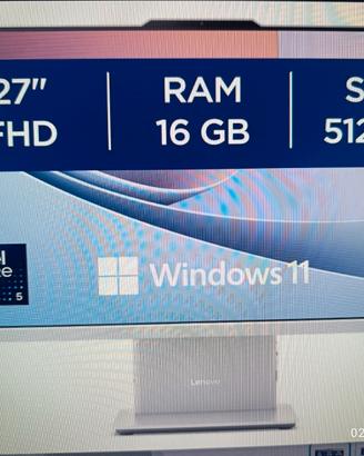 NUOVO  PC ALL - IN - ONE LENOVO 27ILL11