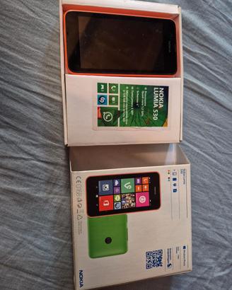 Nokia Lumia 530 arancione con scatola originale
