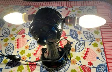 Lampada ricavata da chassis ventilatore 2 luci 45