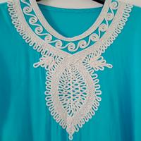 Kaftano tunica artigianale ricamata tg unica fairy