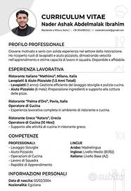 Assistente di Pizzoli e pasticciere