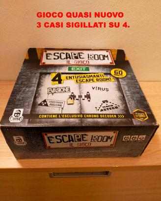 Escape room il gioco: 3 casi su 4 ancora sigillati