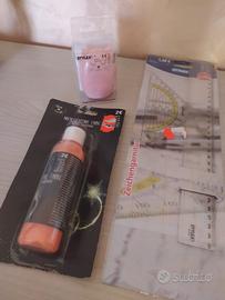 Set 3 oggetti materiale per la scuola 