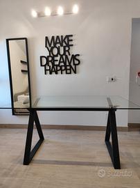 Scrivania in vetro temprato