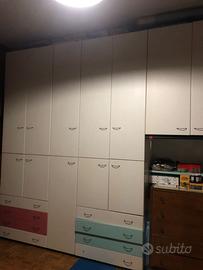 Armadio cameretta bimbi e libreria annessa