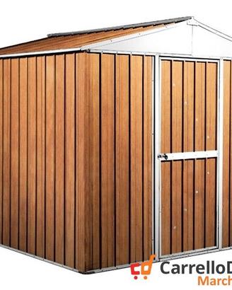 Box baracca lamiera Acciaio 275x175 fin legno