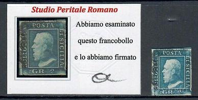 1859 SICILIA 2 GRANA PRIMA TAVOLA POS 99 CERRUTI S