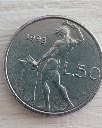 Moneta da collezione 50 lire 1993 piccola