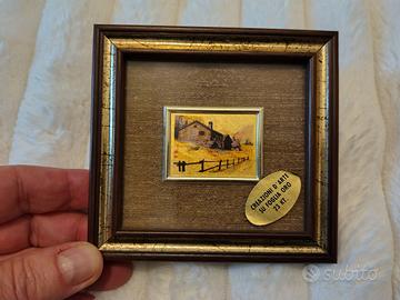 quadro foglia d'oro paesaggio