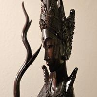 Statuetta di dea balinese in palissandro 68 cm