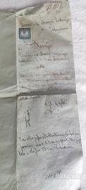 antico documento fine 1800