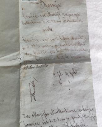 antico documento fine 1800