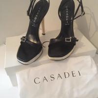 Sandali Casadei in pelle con strass