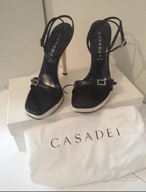 Sandali Casadei in pelle con strass