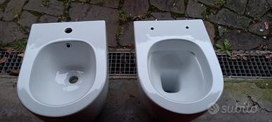 vaso e bidet filo muro marca Axa