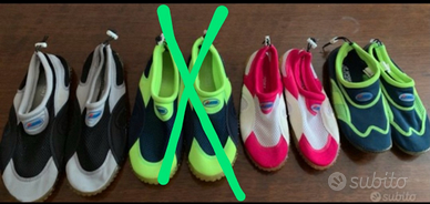 Tre sandali in silicone e tessuto neoprene