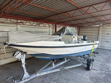 Barca motore 4,80 con carrello