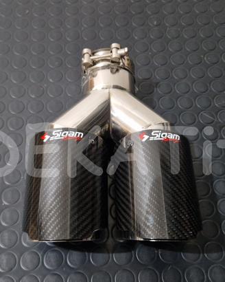 TERMINALE FINALE CODINO AUTO ACCIAIO CARBONIO