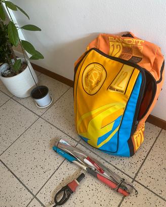 Barra Kite F-One Bandit 10 12 14m + Vela Bandit 12