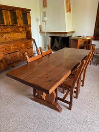 Tavolo tipico sardo in legno massello + 4 sedie