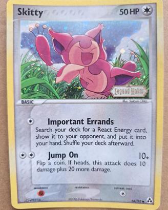 Skitty 64/92 ingl holo stamped-Ex leggenda di Mew