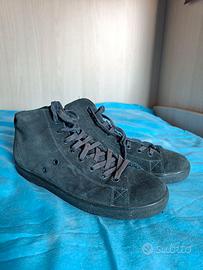 Scarpe alte camoscio blu